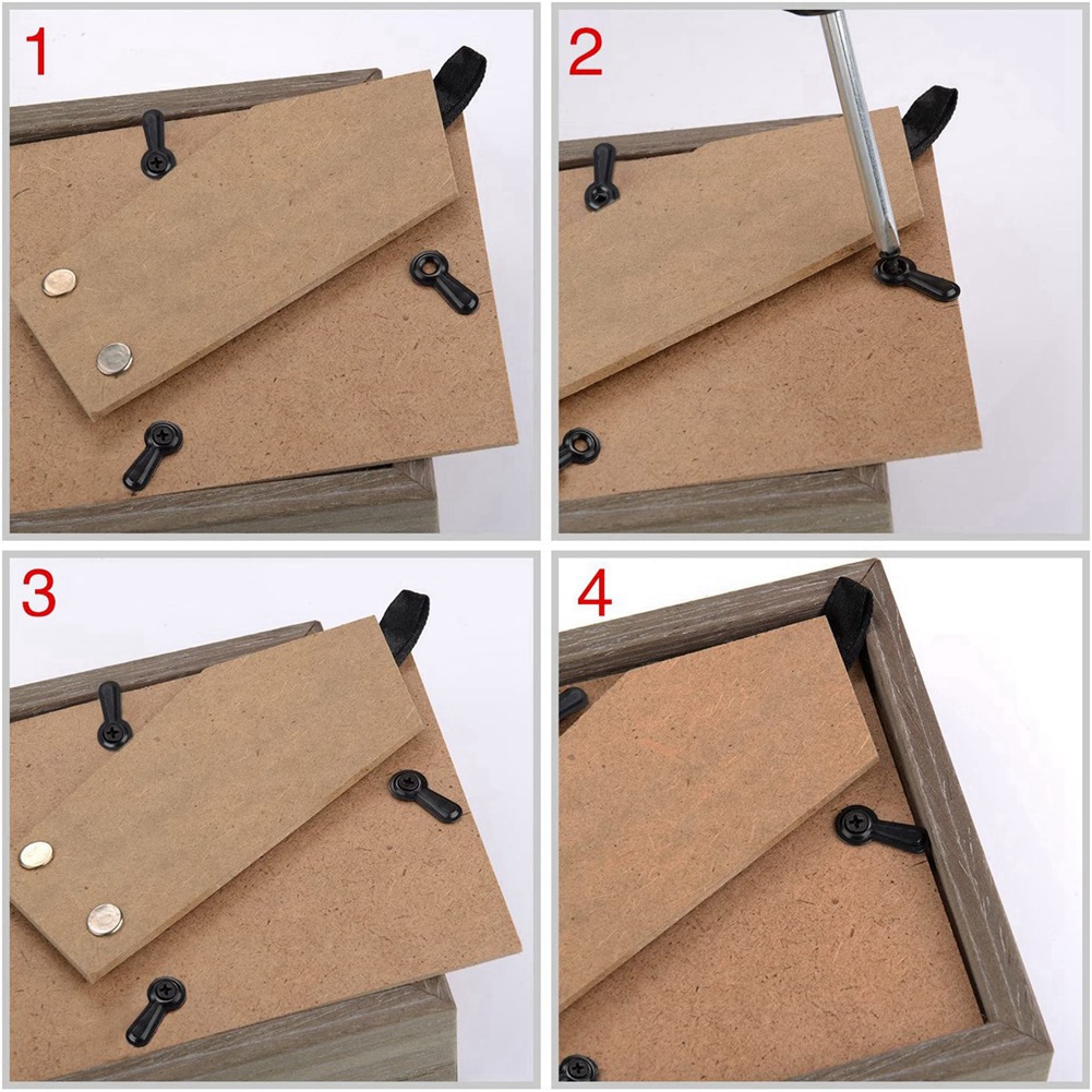 Bamboo Photo Frame - ABYN-額縁ターンボタンファスナーセット額縁バッキングクリップフォトフレームハードウェアクリップ