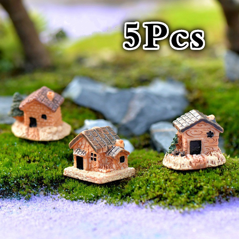 5 個ミニドールハウスストーンハウス樹脂装飾家庭や庭の DI - Home Decor Za のレビューと価格