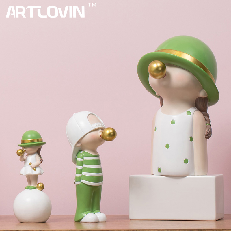 Artlovin北欧スタイルキャラクター人形子供モデル発泡バ - Home Decor Y2K のレビューと価格