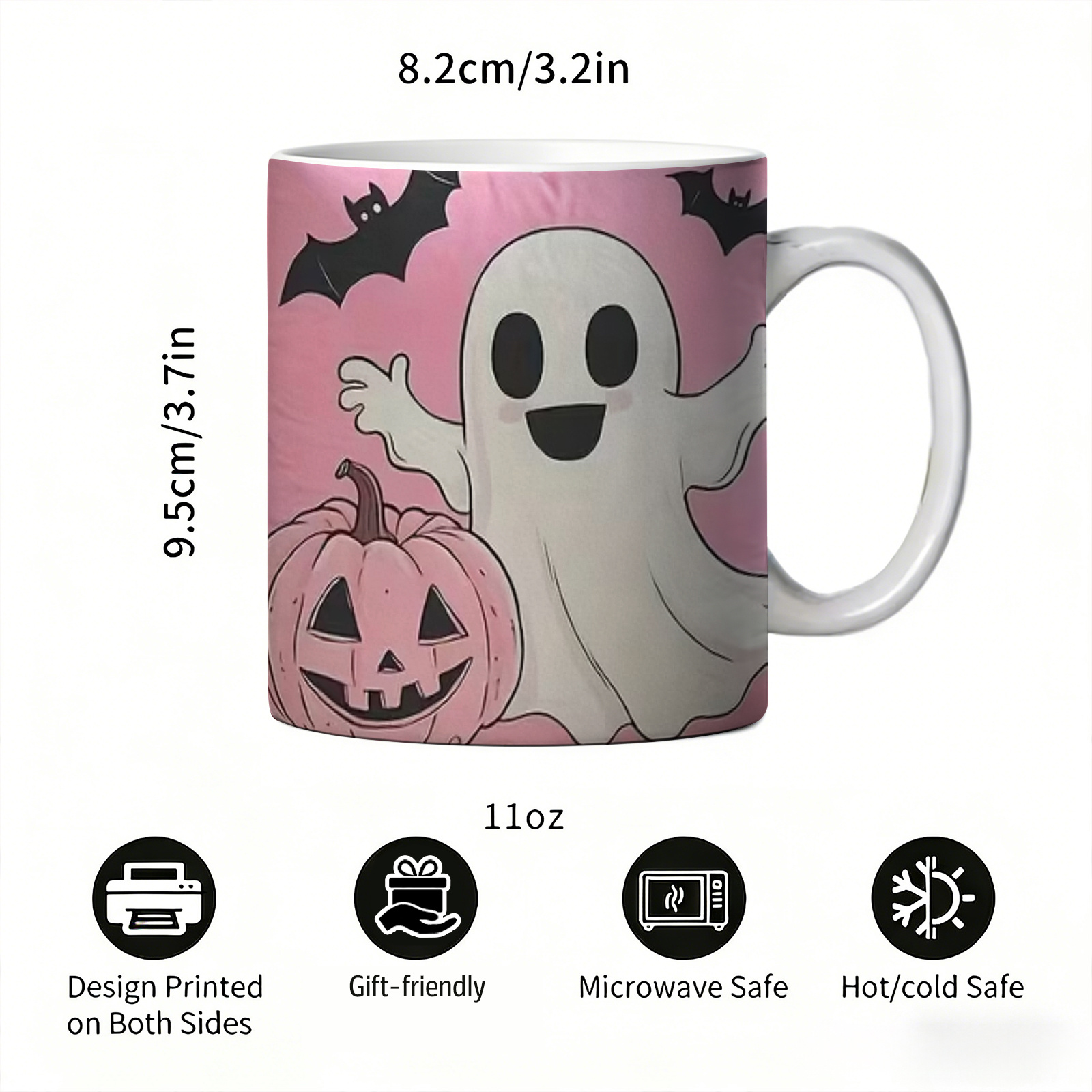 ハロウィンをテーマにしたセラミック製コーヒーマグカップ（両面 - Home Decor Theme のレビューと価格