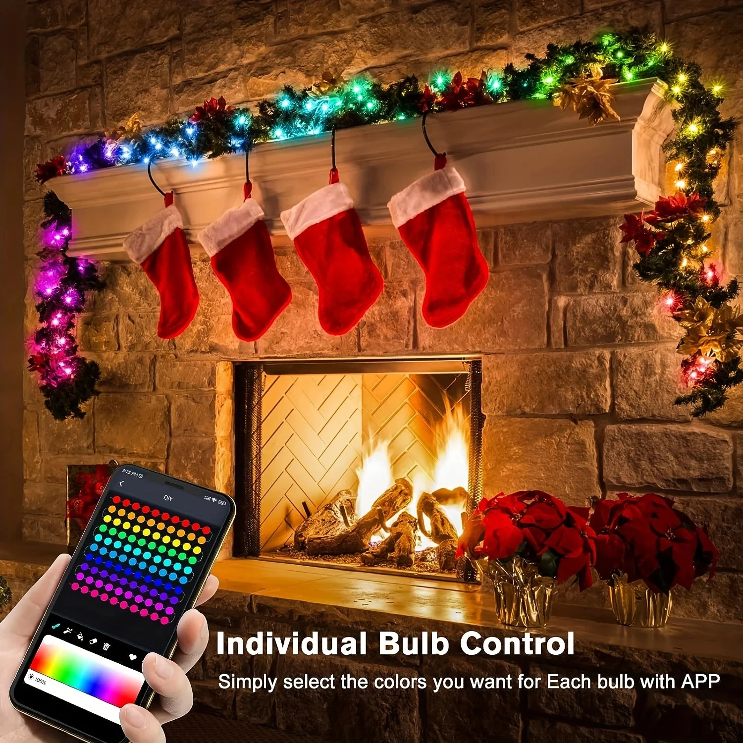 防水WS2812B LEDストリングライト RGBIC ドリ - Home Decor Free App のレビューと価格