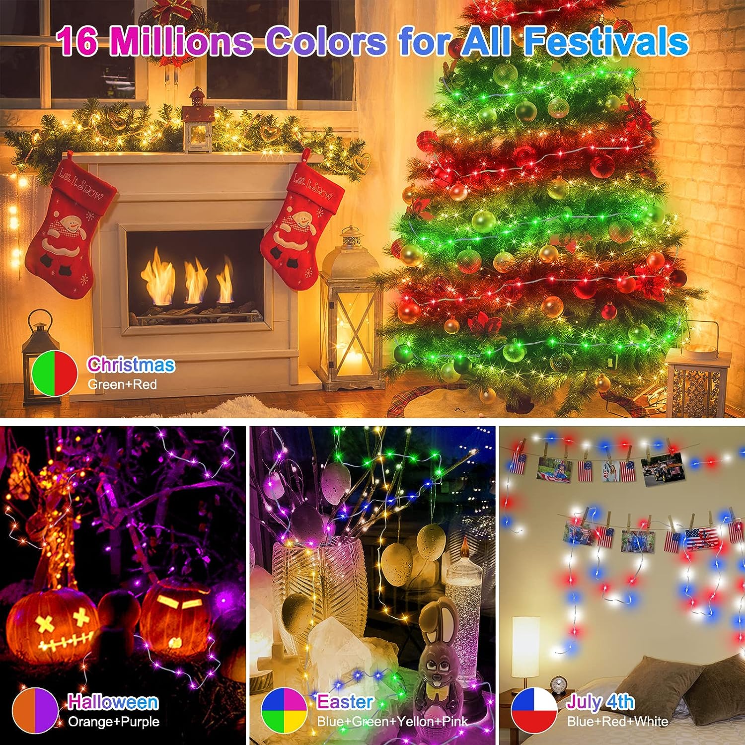 防水WS2812B LEDストリングライト RGBIC ドリ - Home Decor Free App のレビューと価格